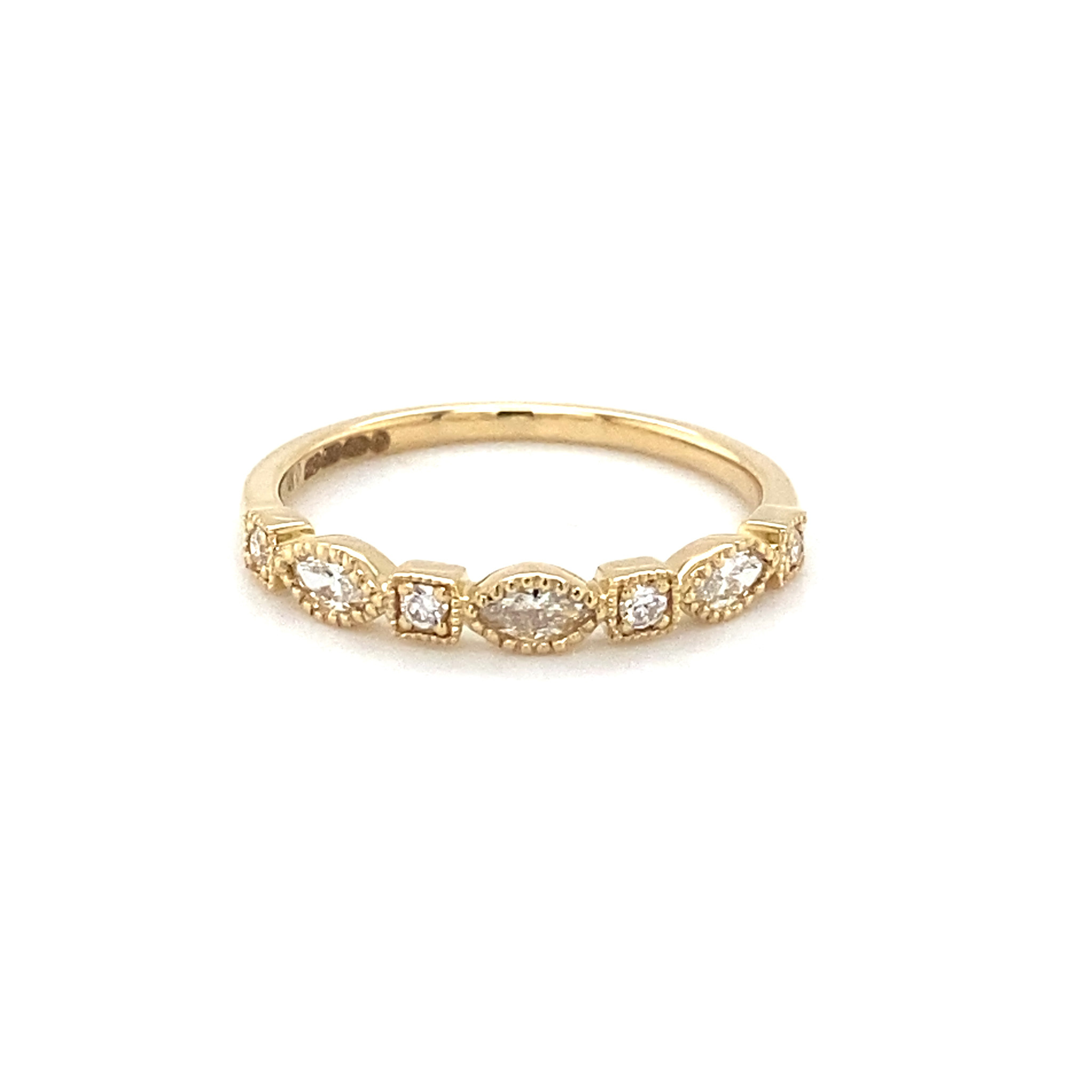 ROEMER ROEMER ring 14K geelgouden vintage look met diamant 0.29ct 54