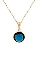 Monzario Oro Monzario geelgouden collier met London Blue Topaas 1405C