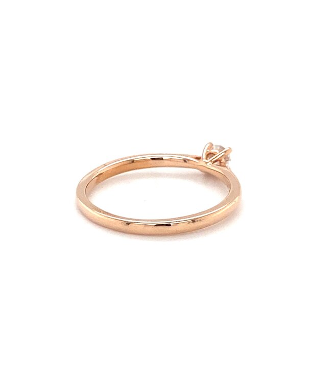 ROEMER roségouden solitair ring 0.24ct