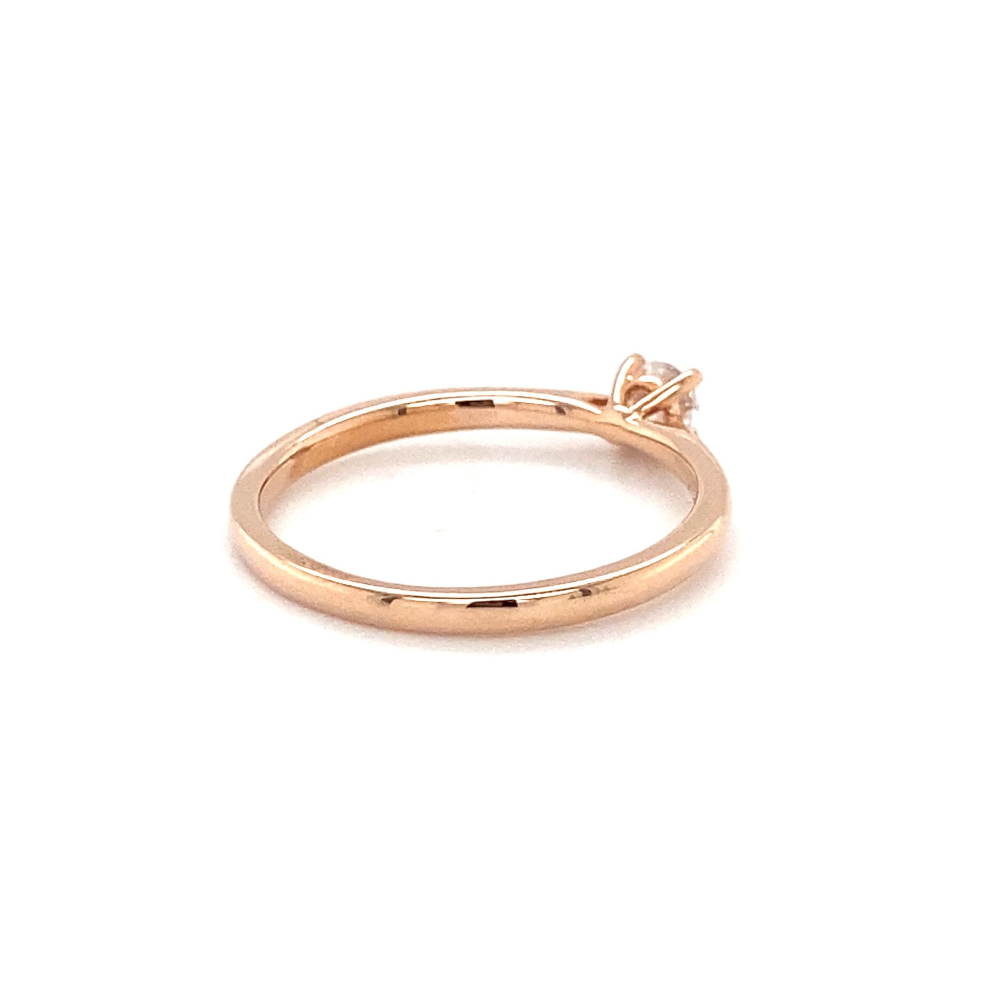 ROEMER ROEMER roségouden solitair ring 0.24ct