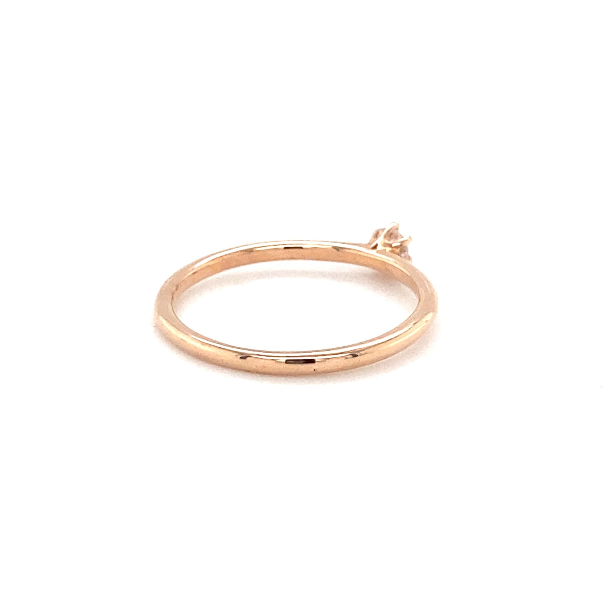 ROEMER ROEMER roségouden solitair ring 0.11ct