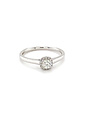 ROEMER ROEMER ring 14k witgoud cushion met diamant 0.25ct 53