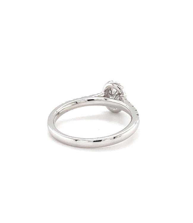 ROEMER ring 18k witgoud Ovale met diamant 0.45ct 53