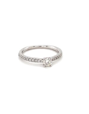 ROEMER ROEMER ring 14K witgoud solitair met diamant M 0.39ct 52