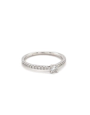 ROEMER ROEMER ring 14k witgoud solitair met diamant S 0.28ct 54