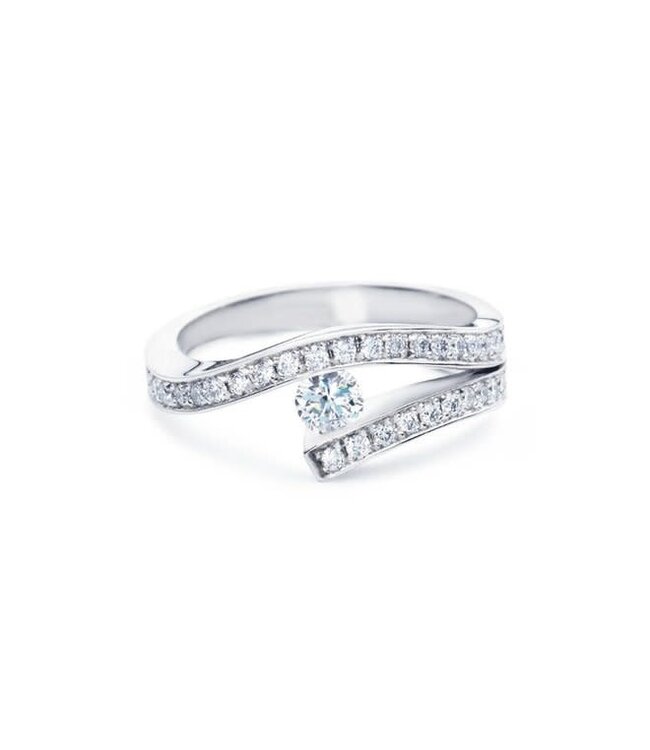 R&C Witgouden ring Victoire Riche ring 0,39ct RIN0038-PAVE