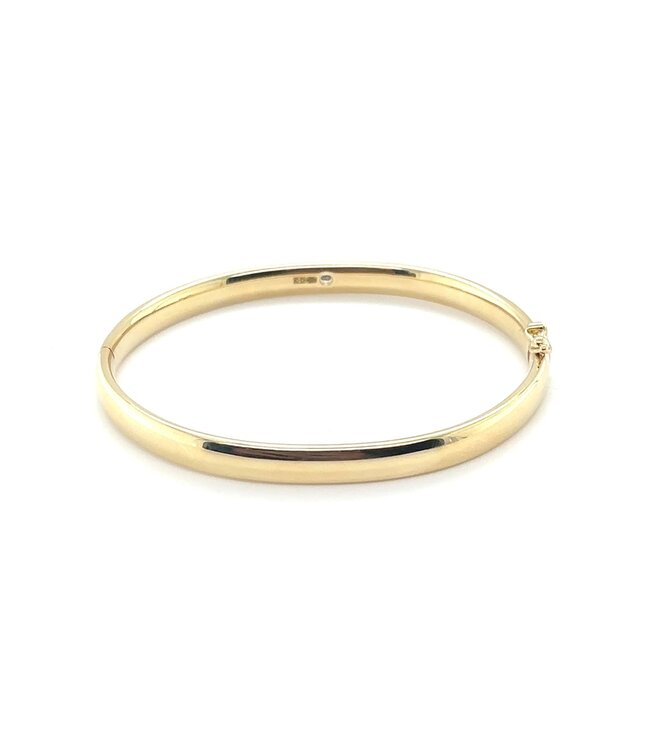ROEMER 14k geelgouden bangle met zilveren kern 6mm x 61mm
