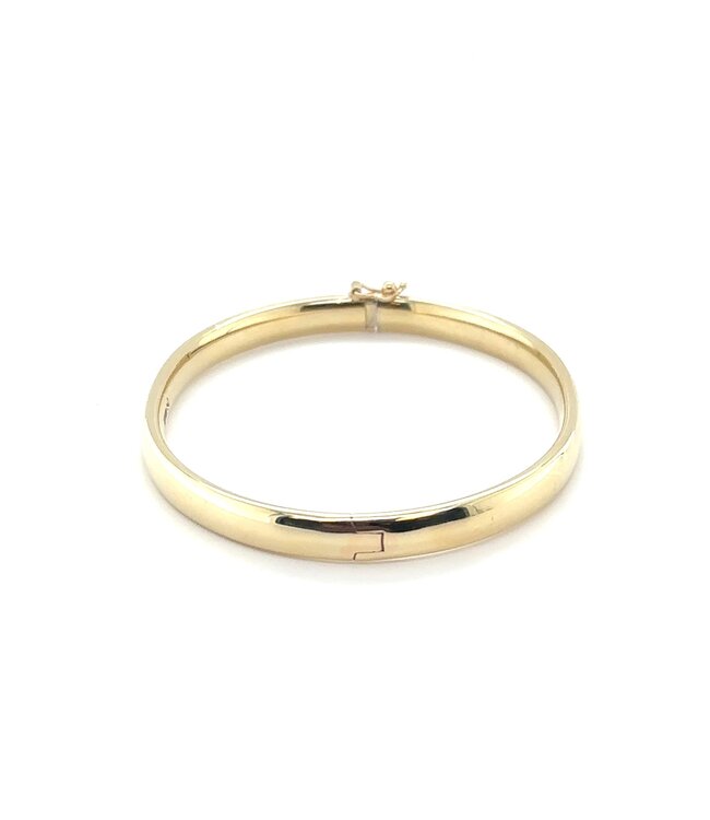 ROEMER 14k geelgouden bangle met zilveren kern 6mm x 61mm