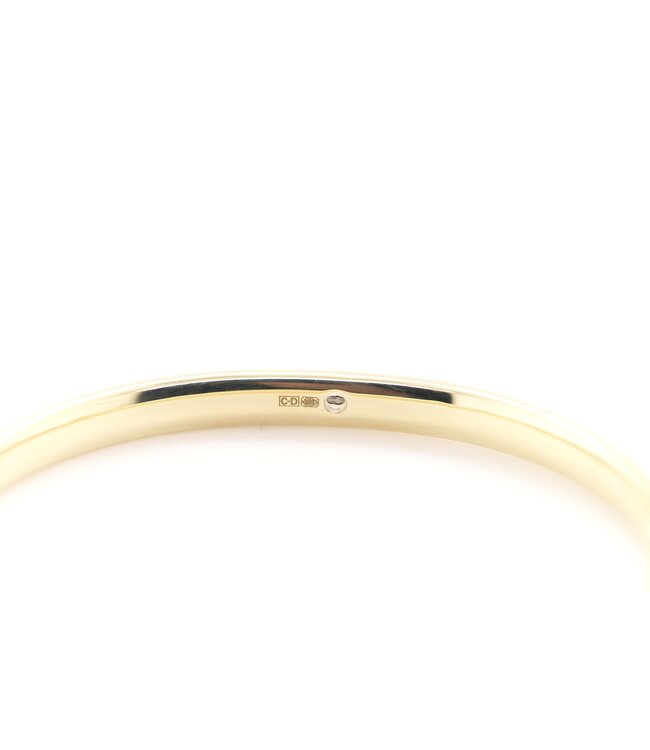 ROEMER 14k geelgouden bangle met zilveren kern 6mm x 61mm