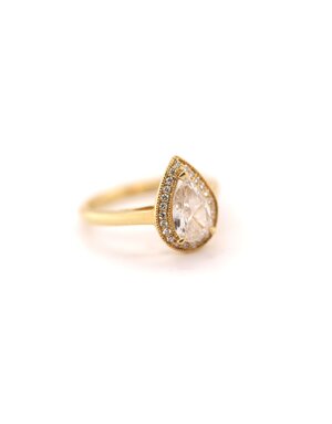 ROEMER ROEMER 18K geelgouden ring met diamant 1.26ct peer geslepen