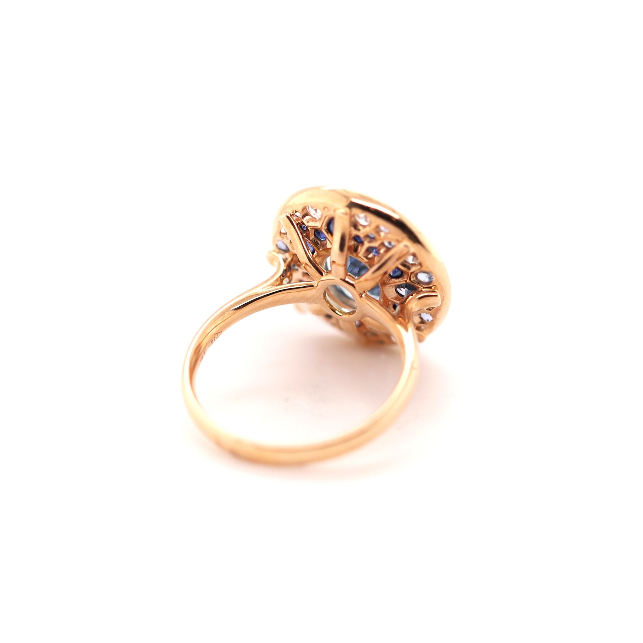 Positano Positano 18K rosegouden ring Blue Star