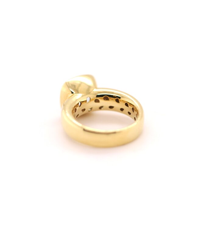 Positano Ring 18 kt. goud met Aquamarijn
