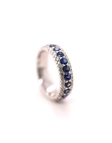 ROEMER Roemer ring witgoud 18k met saffier & diamant maat 54