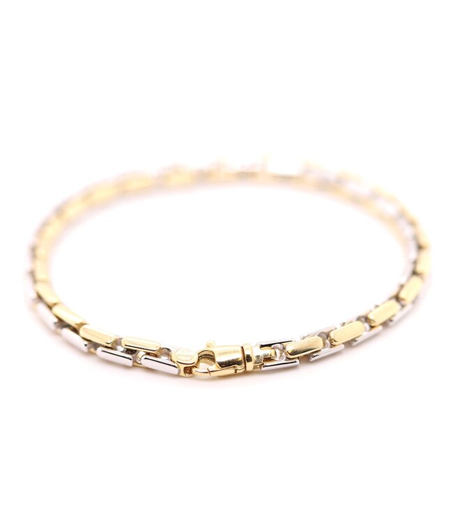 ROEMER armband 18K wit- met geelgoud 20248