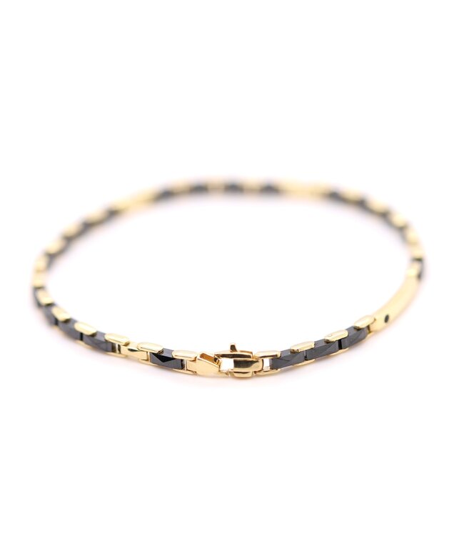 ROEMER armband 18K geelgoud met keramiek 20247