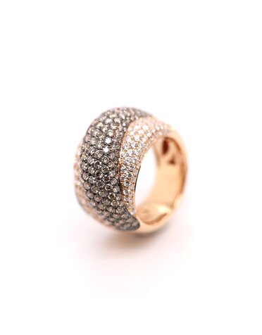 Positano Positano ring 18K rosegoud met 4,04 ct diamant 56