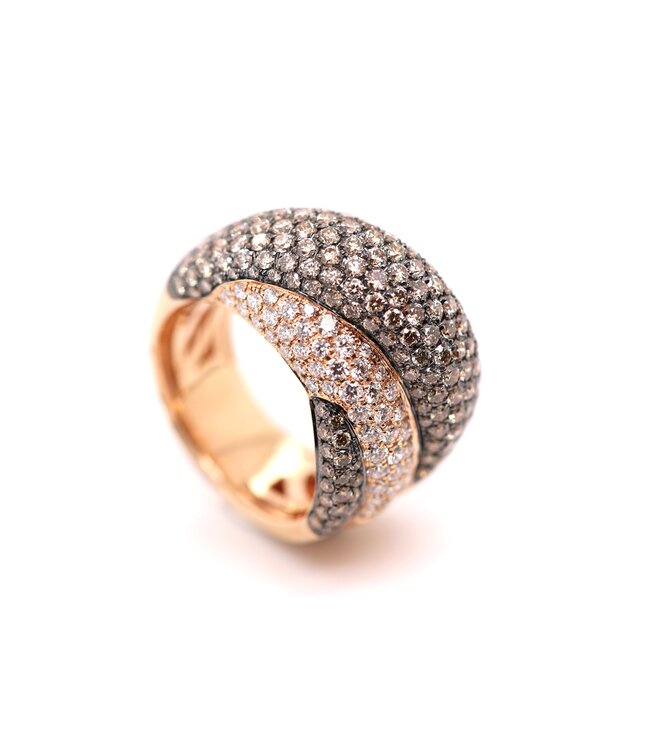 Positano ring 18K rosegoud met 4,04 ct diamant 56