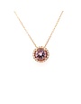 Positano Positano collier 18K rosegoud met morganiet met en diamant  41001 45