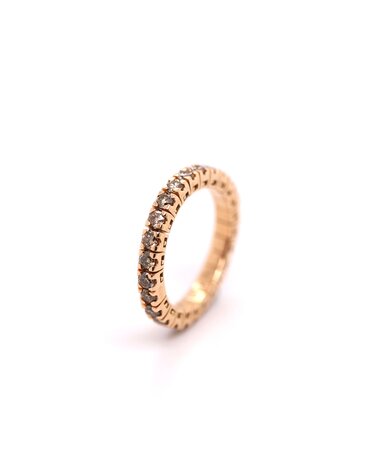 Positano Positano 18k rosegouden Flexring met bruine diamant (1.46ct)