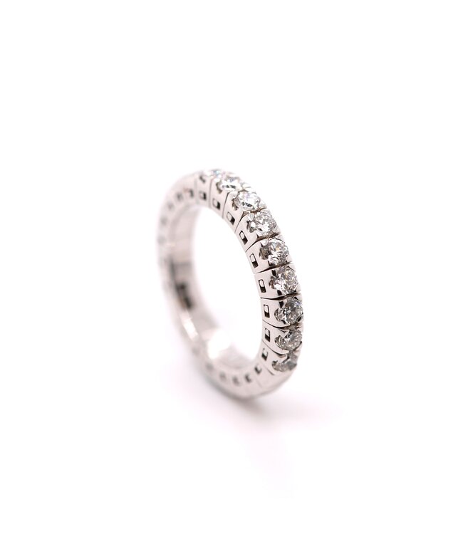 Positano 18k witgouden Flexring met diamant (0.88ct)