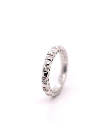 Positano Positano 18k witgouden Flexring met diamant (0.67ct)