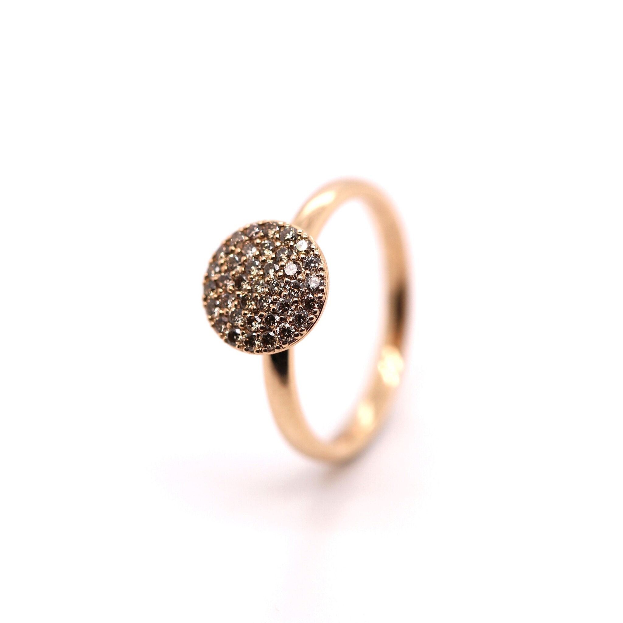 Positano Positano 18k roségouden ring met bruine diamant (0.40ct)