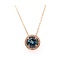Positano Positano collier 18K rosegoud met topaas en diamant  41002 45