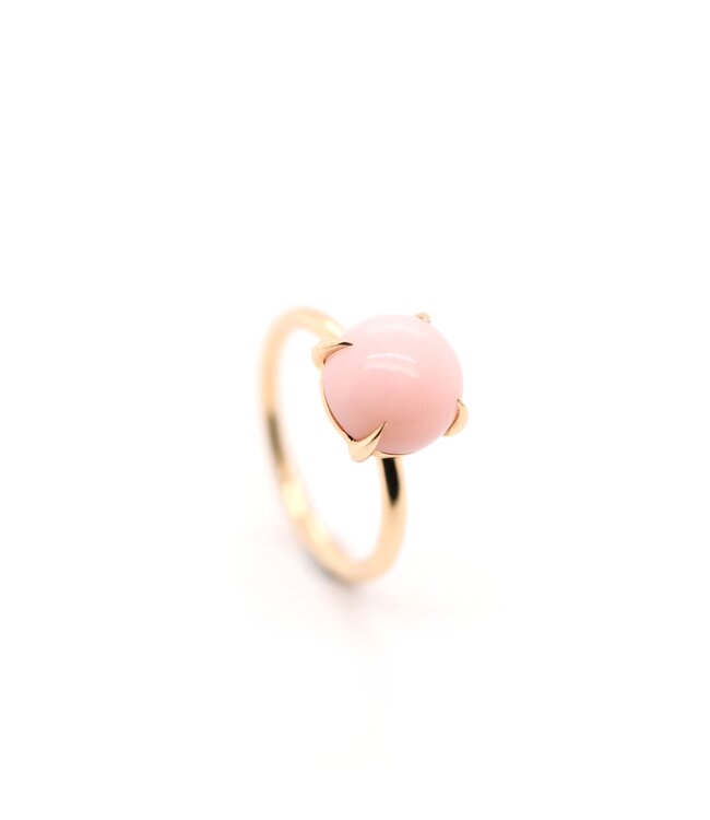 Positano roségouden ring met roze Opaal