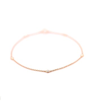 ROEMER ROEMER armband roségoud 18k met 0.14ct diamant