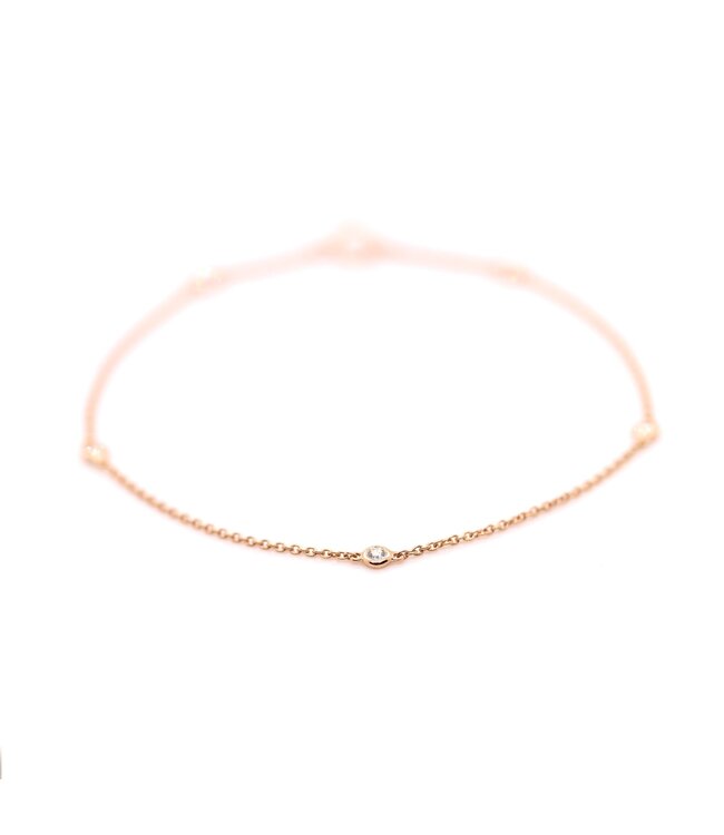 ROEMER armband roségoud 18k met 0.14ct diamant