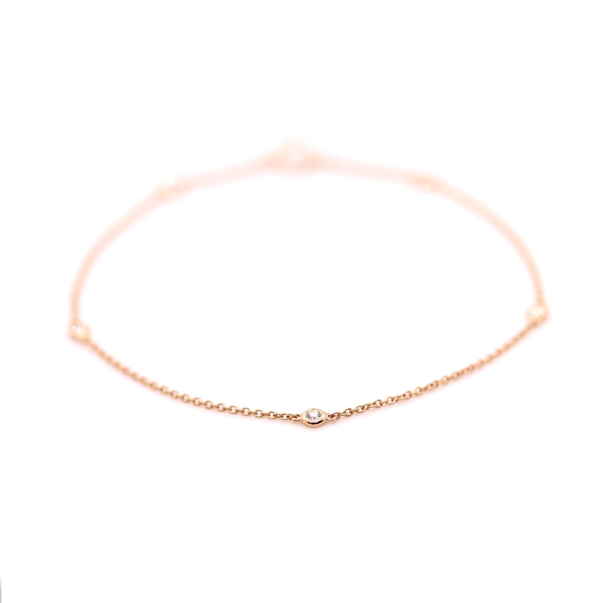 Tomylo Tomylo armband roségoud 18k met 0.14ct diamant