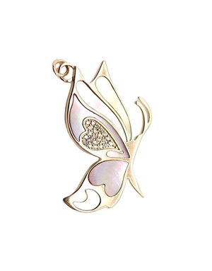 ROEMER Roemer hanger vlinder goud 14k met parelmoer en diamant