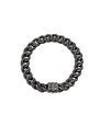 Borsari Borsari Herenarmband zilver met zwarte diamant (0.24ct)  BR-OP03GBD/L 20cm