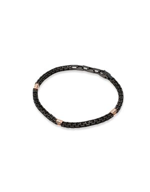 Borsari Borsari Herenarmband zilver met 18k goud en diamant BR-IRA03DO 19cm