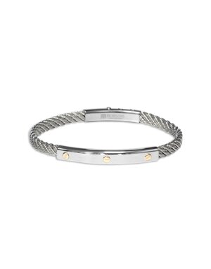 Borsari Borsari Herenarmband staal met 18k goud BR-SK01D 19cm