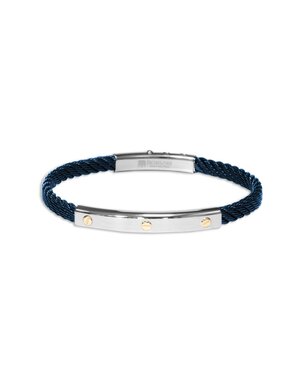 Borsari Borsari Herenarmband staal met 18k goud BR-SK18D 20cm