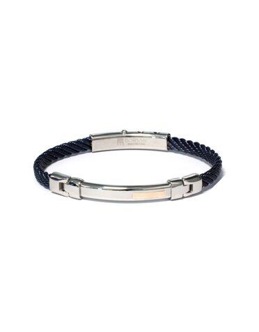 Borsari Borsari Herenarmband staal met 18k goud BR-SK18ESN 20cm