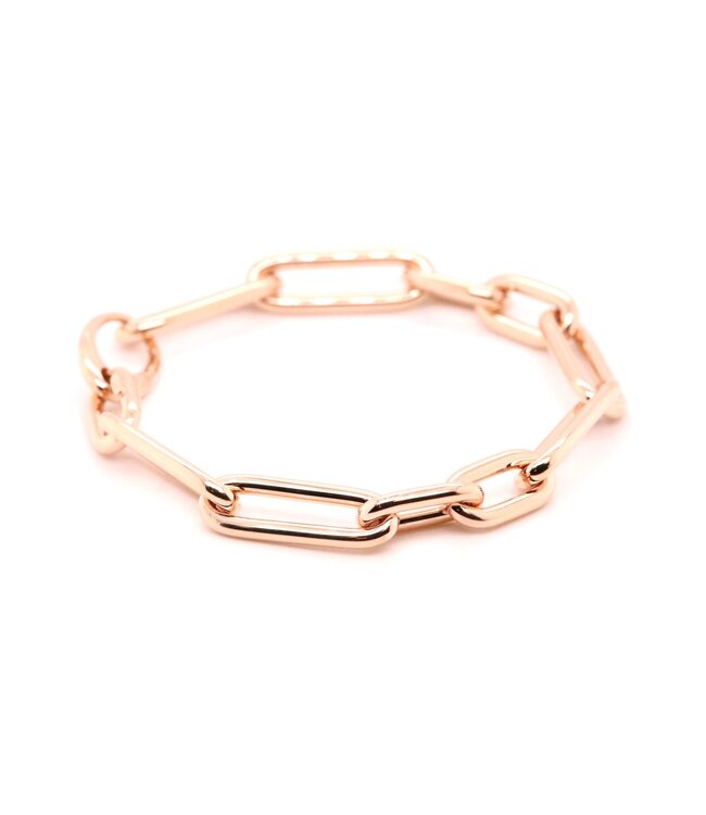 ROEMER armband paperclip 18k roségoud 20cm