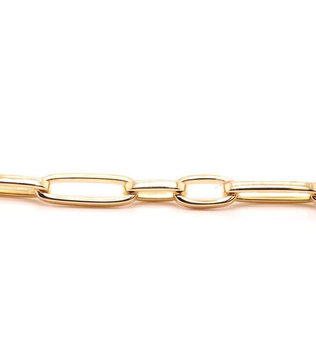 Roemer collier Paperclip 18kt goud 50cm
