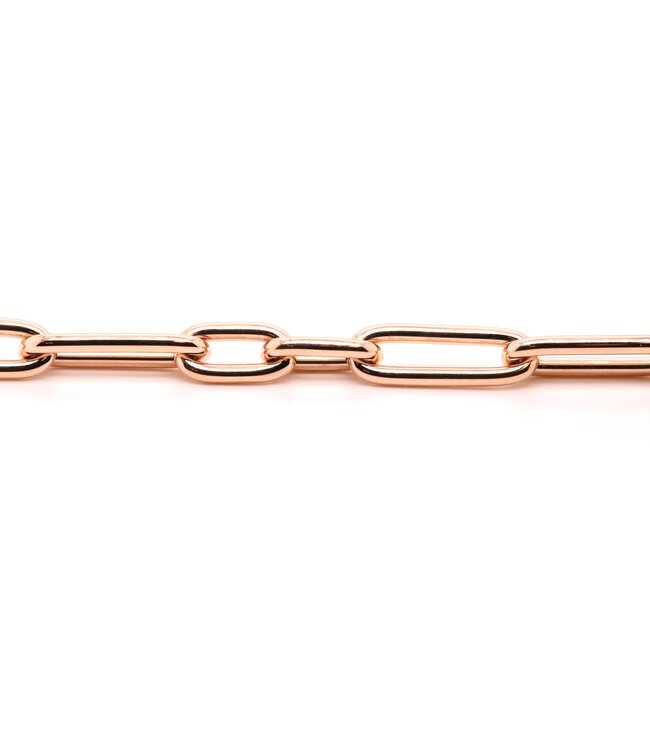 Roemer collier paperclip 18k roségoud 50cm