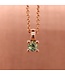 ROEMER by Bregje 18K Rosegouden hanger Lily met  mint groene toermalijn