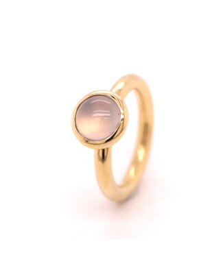 ROEMER by Bregje ROEMER by Bregje ring Single Bubble 18K geelgoud met Chalcedoon