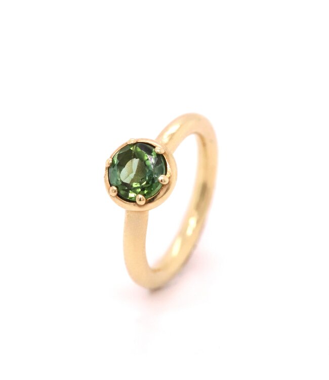 ROEMER by Bregje 14K geelgouden ring met groene toermalijn