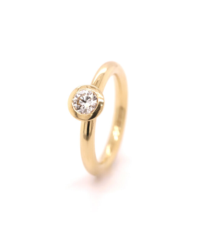 ROEMER by Bregje 18K geelgouden ring met briljant 0.50ct