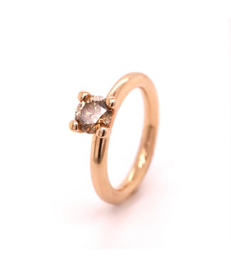 ROEMER by Bregje ROEMER by Bregje ring Lily 18K roségoud met cognac diamant 1.07ct