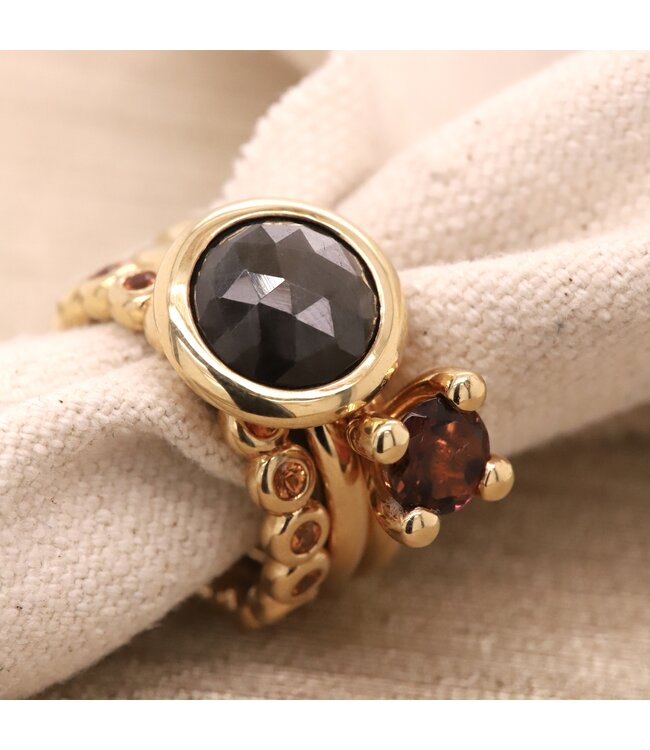 ROEMER by Bregje ring Lily 18K geelgoud met roze toermalijn