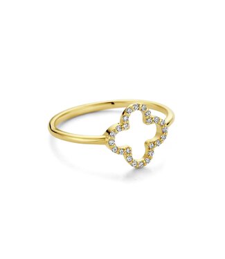 Just Franky Just Franky Iconic Lucky Clover Diamond Ring
