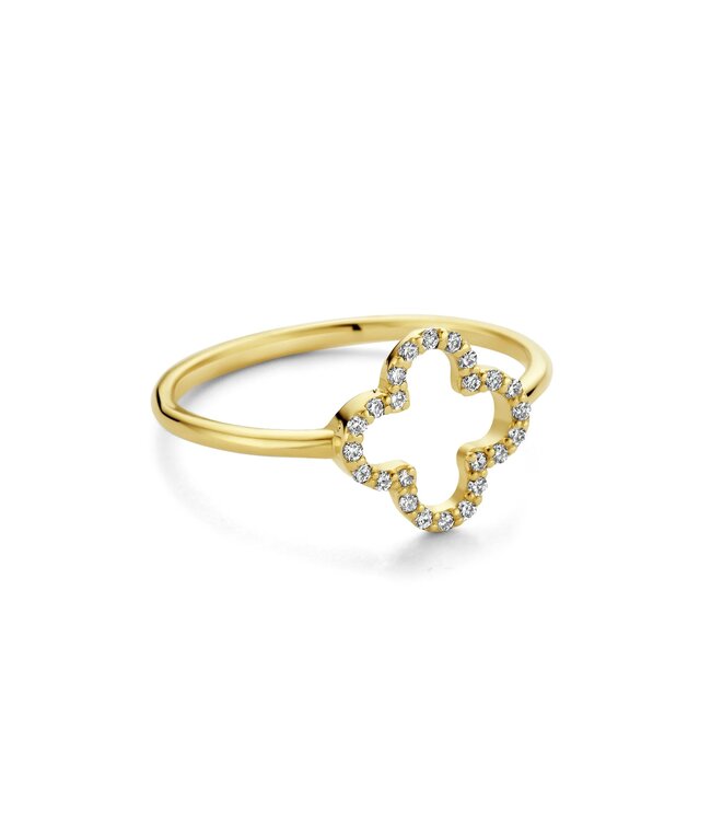 Just Franky Iconic Lucky Clover Diamond Ring