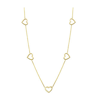 Just Franky Just Franky Iconic Heart Necklace 5 Hearts