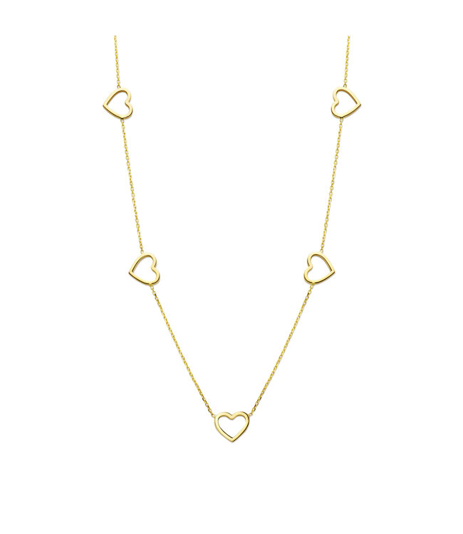 Just Franky Iconic Heart Necklace 5 Hearts